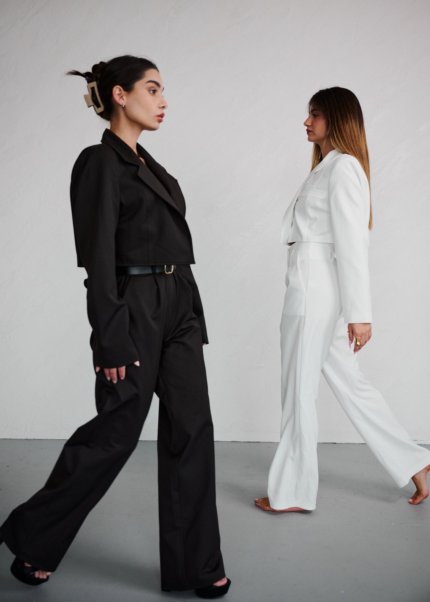 brown tailored trousers