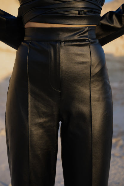 Black leather pants